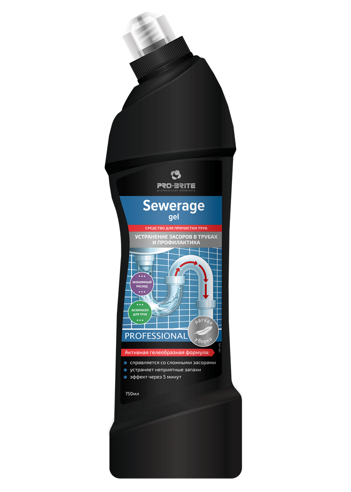 Sewerage gel Усиленный гель для прочистки труб 0,75