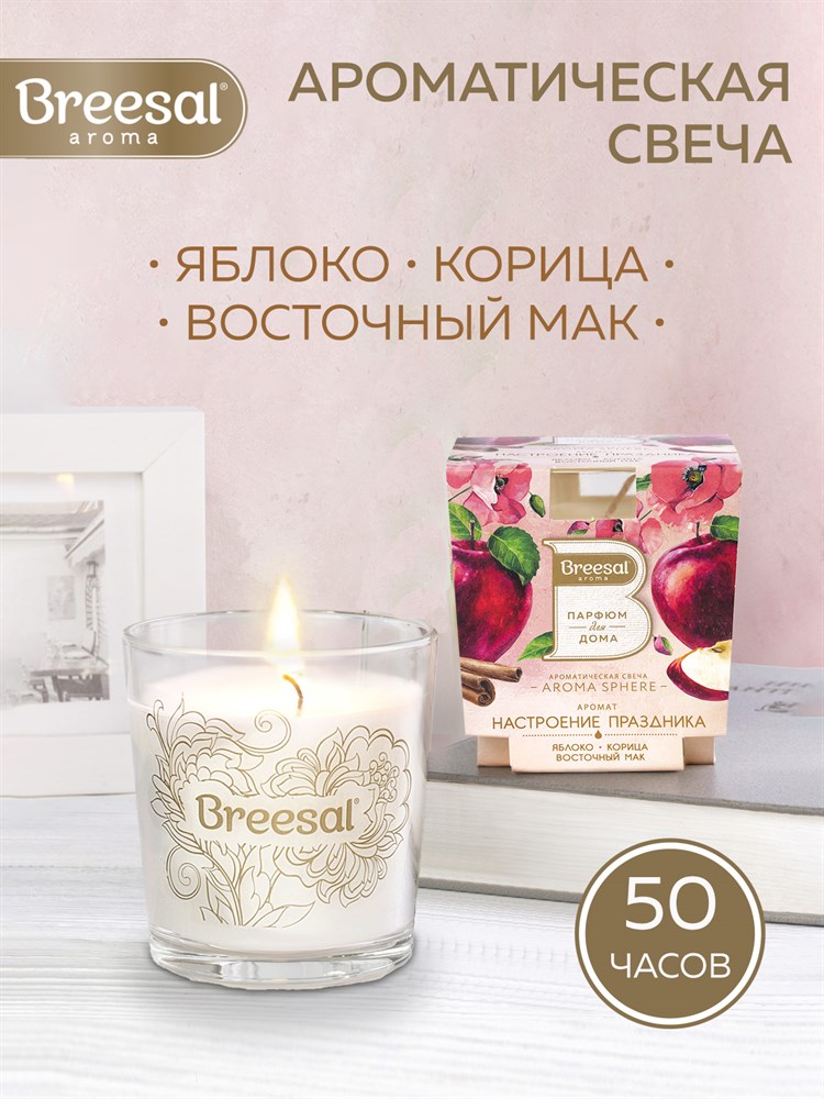 Breesal ароматическая свеча Aroma Sphere «Настроение праздника» 170г (9)