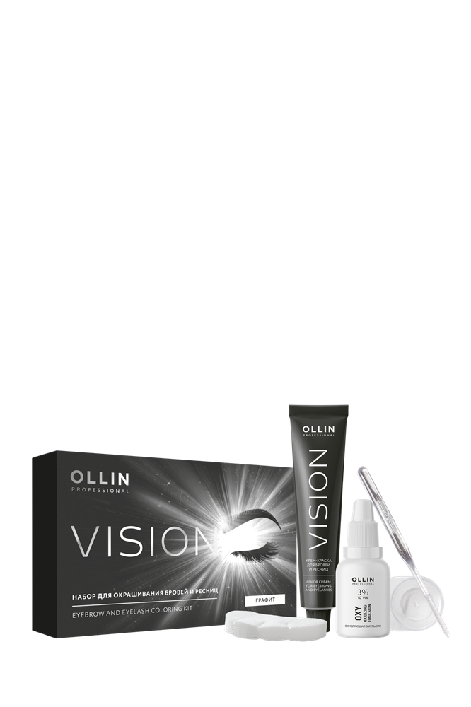 VISION НАБОР для окрашивания бровей и ресниц (Графит) OLLIN PROFESSIONAL