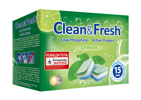 Таблетки для ПММ "Clean&Fresh" All in 1 (mini), 15 шт - фото 12658