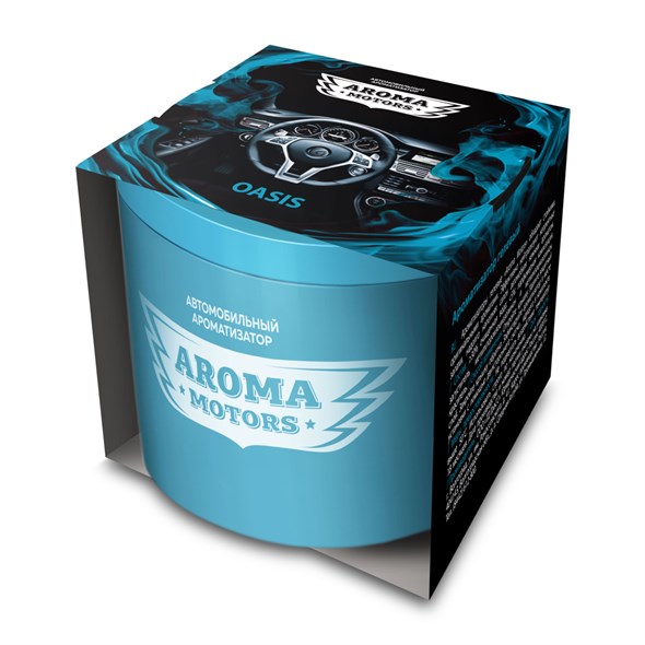 Ароматизатор гелевый «Aroma Motors» OASIS в картонной упаковке (круглый) 100мл - фото 13158