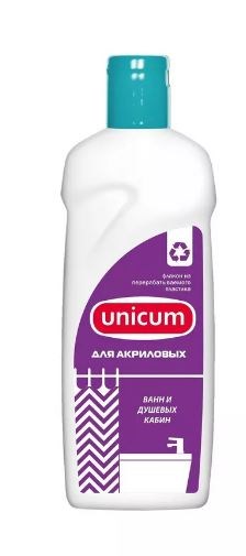 UNICUM Средство для чистки акриловых ванн  и душевых кабин  380 мл,1/10 - фото 16511