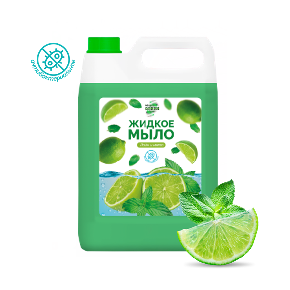 Жидкое мыло Mr.Green "Мята и Лайм" антибактериальное 5л - фото 16586