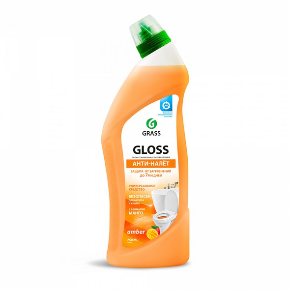 Чистящий гель для ванны и туалета "Gloss amber" (флакон 750 мл) - фото 7233