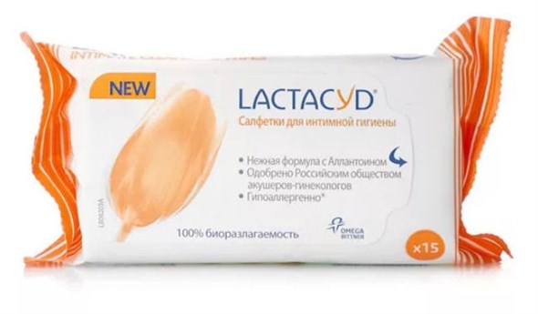 Lactacyd Салфетки для интимной гигиены, салфетки гигиенические, 15 шт - фото 7503