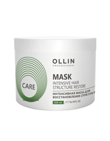 OLLIN CARE Интенсивная маска для восстановления структуры волос 500мл/ Restore Intensive Mask - фото 8108