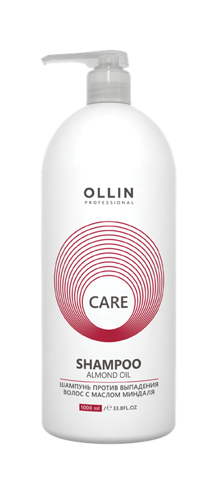 OLLIN CARE Шампунь против выпадения волос с маслом миндаля 1000мл/ Almond Oil Shampoo - фото 9589