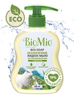 Антибактериальное жидкое эко мыло д/рук с дозатором BioMio BIO-SOAP SENSITIVE Увл., АЛОЭ ВЕРА,300 мл