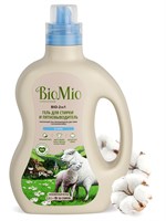 Эко гель и пятновыводитель д/стирки белого и цв. белья BioMio BIO-2-IN-1 Концентрат,Б/ЗАПАХА,1,5 л