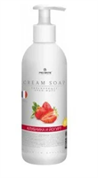 Cream Soap, Увлажняющее мыло для рук Клубника и йогурт» 0,5л