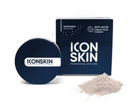 ICON SKIN  / Пудра ночная минеральная матирующая для лица, 100% натуральная, для жирной и проблемной кожи, профессиональный уход